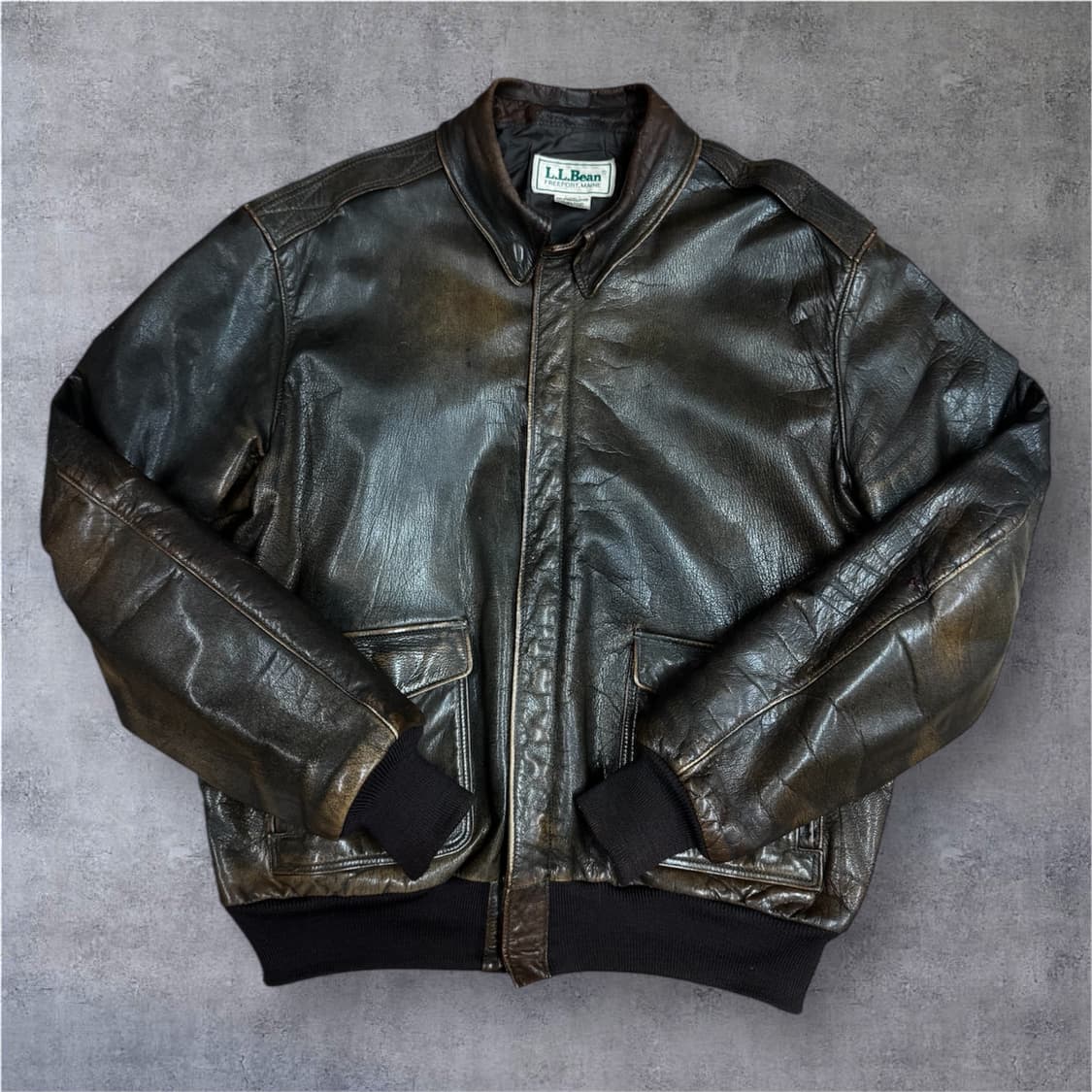 USA made)엘엘빈(llbean) A-2 레더자켓 44L 상품이미지1