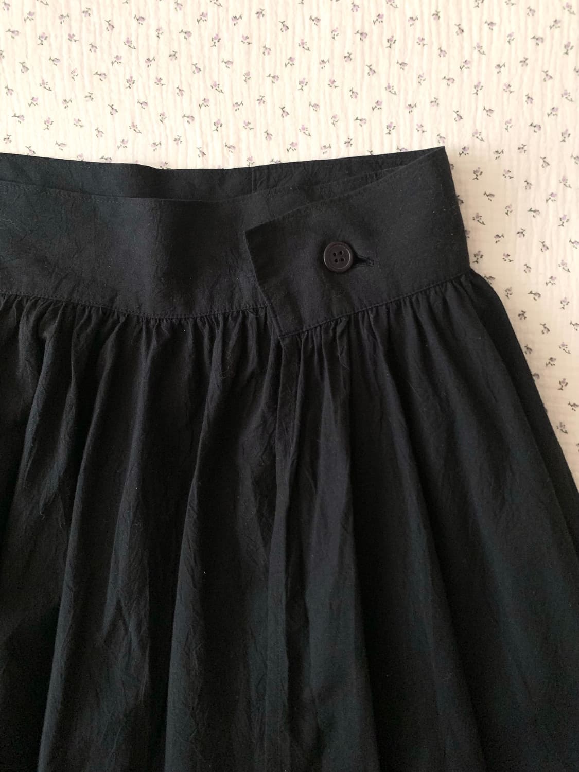 랩 블랙 볼륨 스커트 상품이미지2