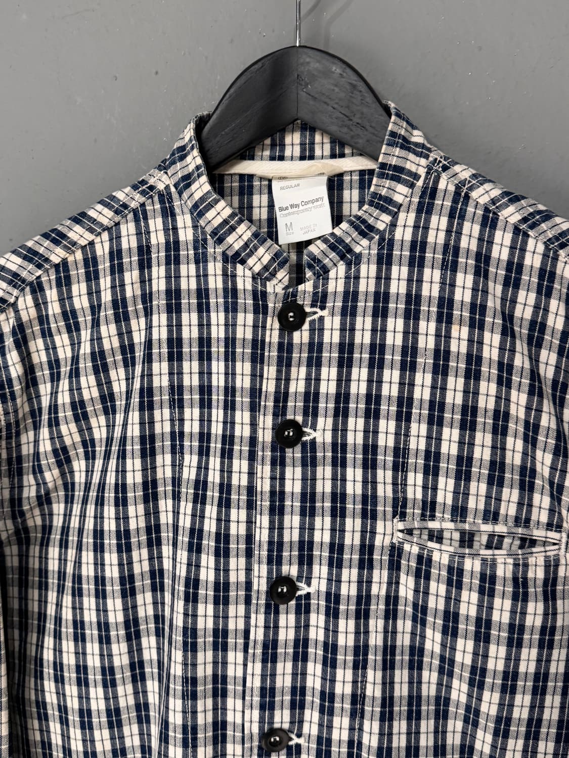 블루웨이컴퍼니 스탠드카라 체크셔츠  상품이미지2