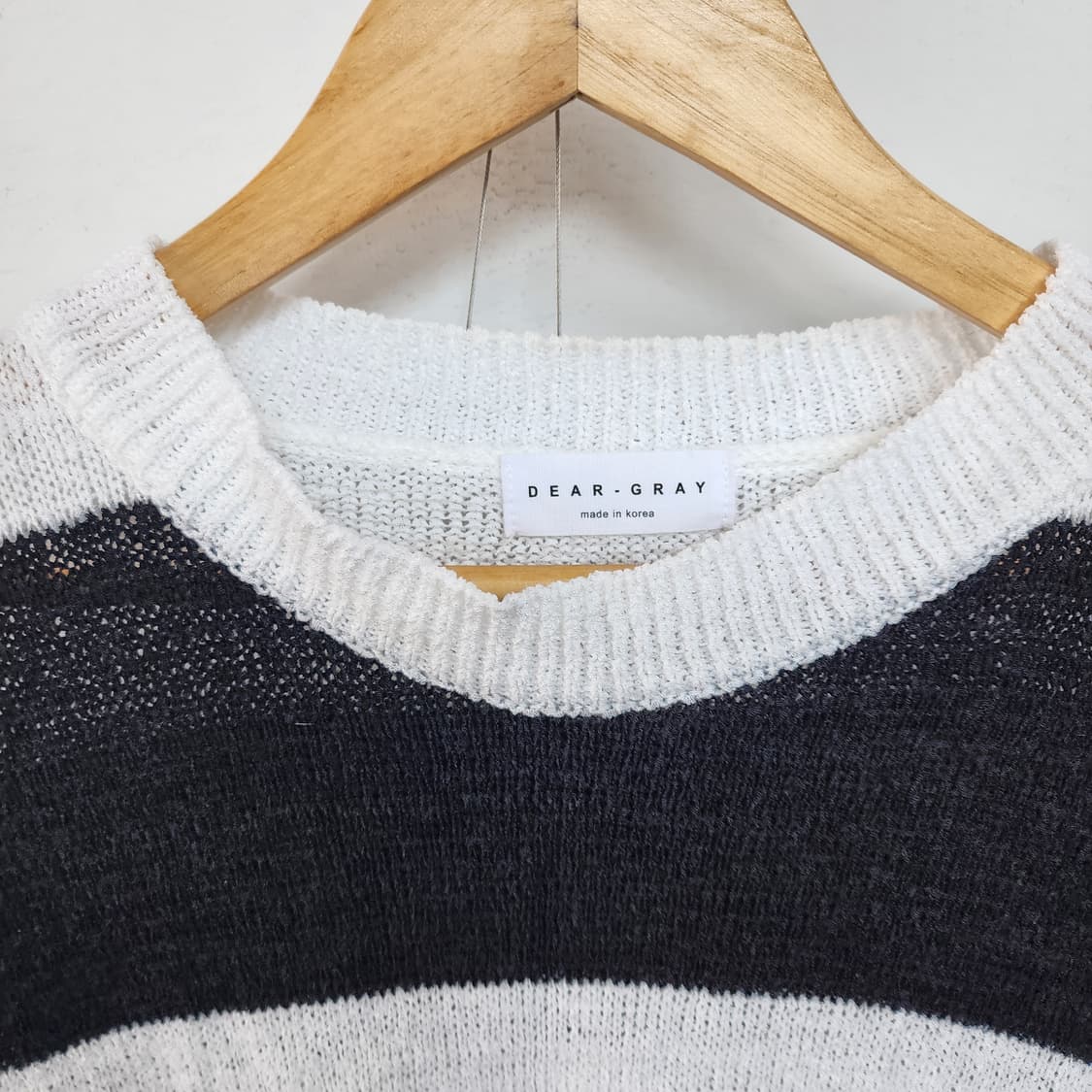 단가라 스트라이프 크롭 니트 상품이미지2