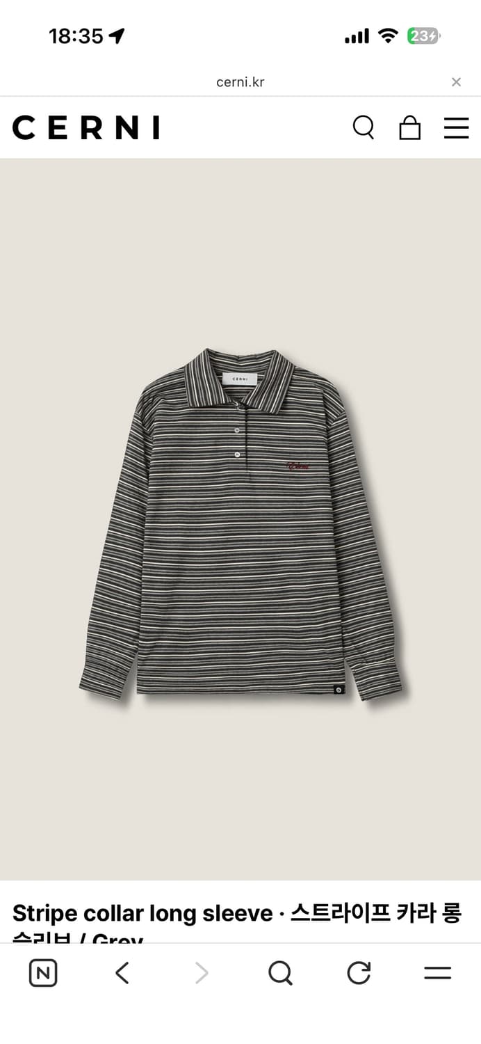cerni 스트라이프 카라티셔츠 상품이미지7