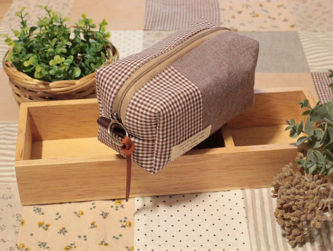 핸드메이드 브라운 미니 파우치 상품이미지3