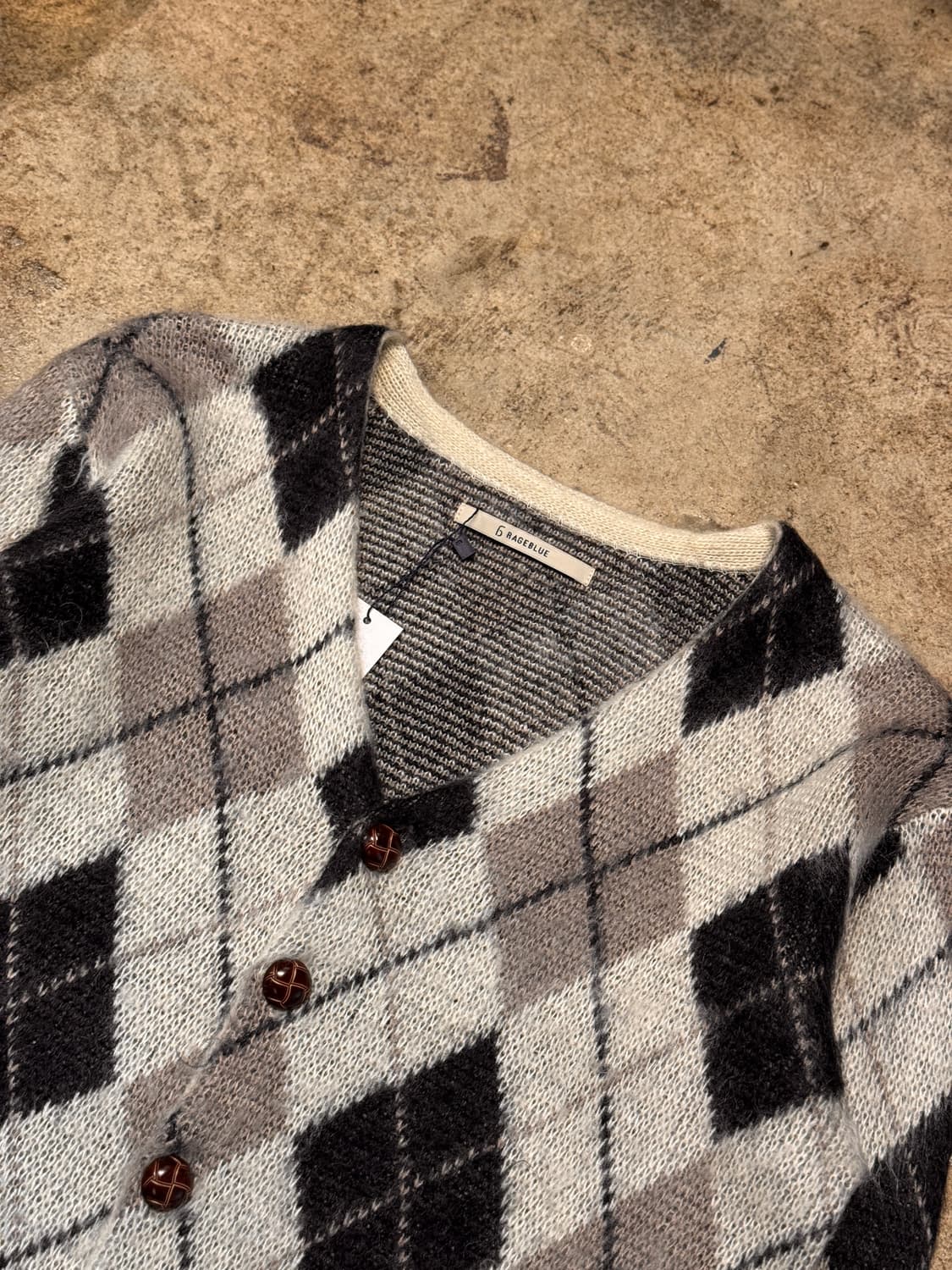 44-66 ) BLUE RAGE Mohair Cardigan 상품이미지5