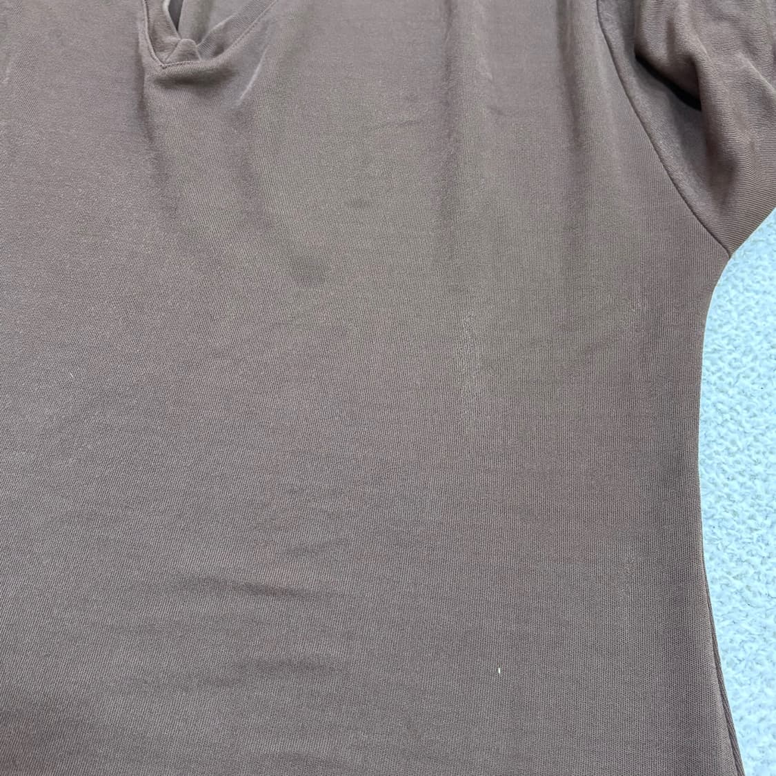 실측확인 페라리오 브이넥 반팔 티셔츠 0415E 상품이미지5