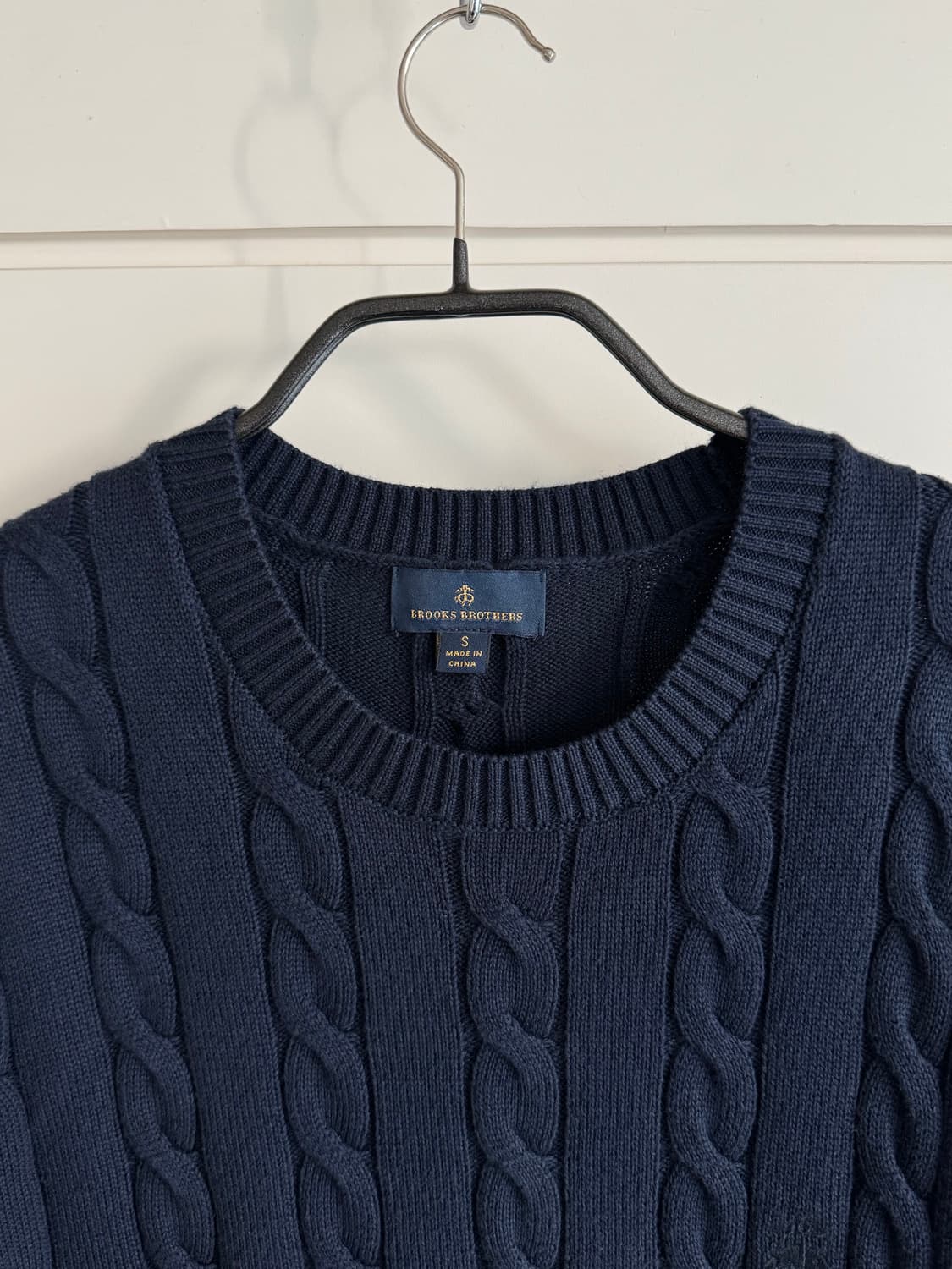 브룩스브라더스 네이비 꽈배기 니트  / S사이즈 상품이미지3