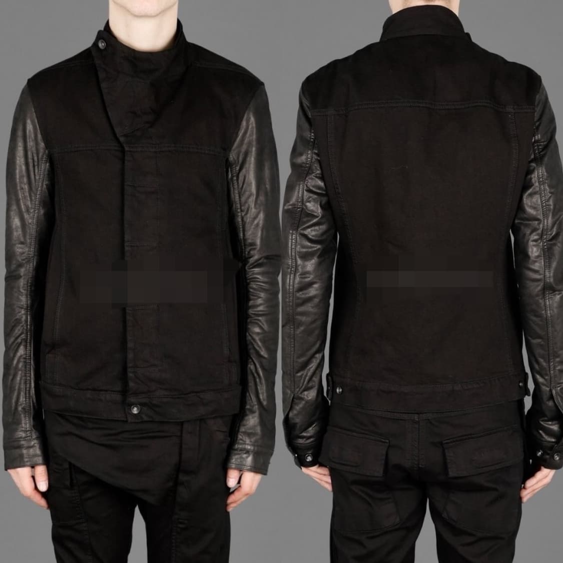 릭오웬스 14FW 다크쉐도우 사선 팔가죽 레더 자켓 상품이미지10