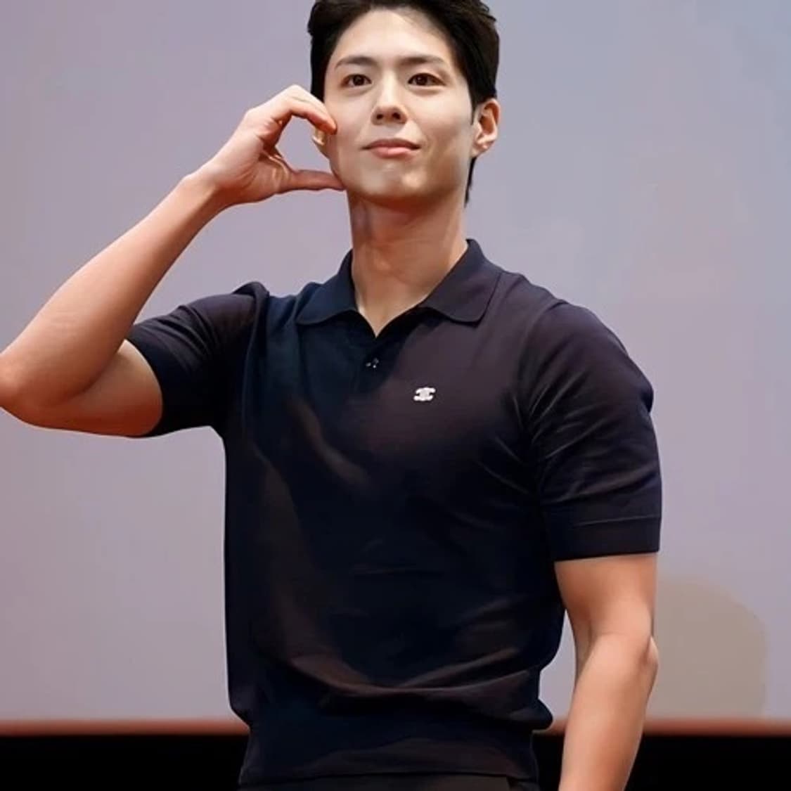 셀린느 박보검 파인 코튼 니트 pk 카라 네이비 라지 상품이미지7