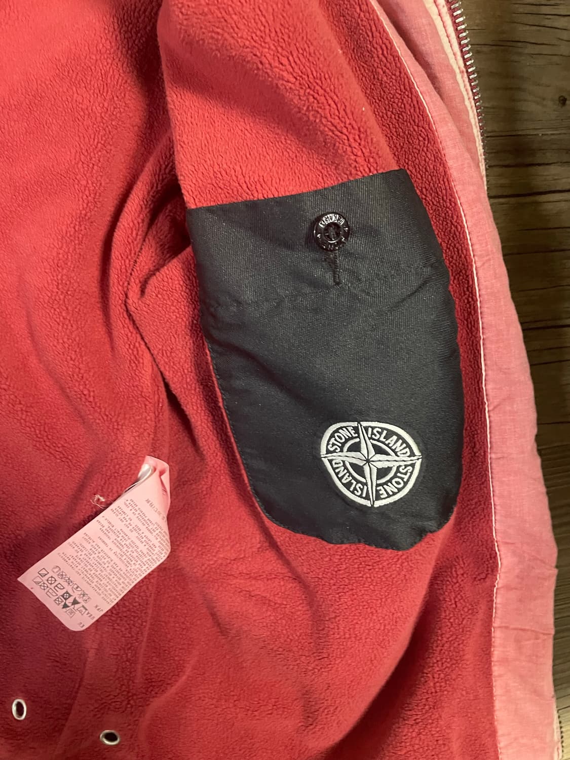 스톤아일랜드 빈티지 핑크 집업 상품이미지2