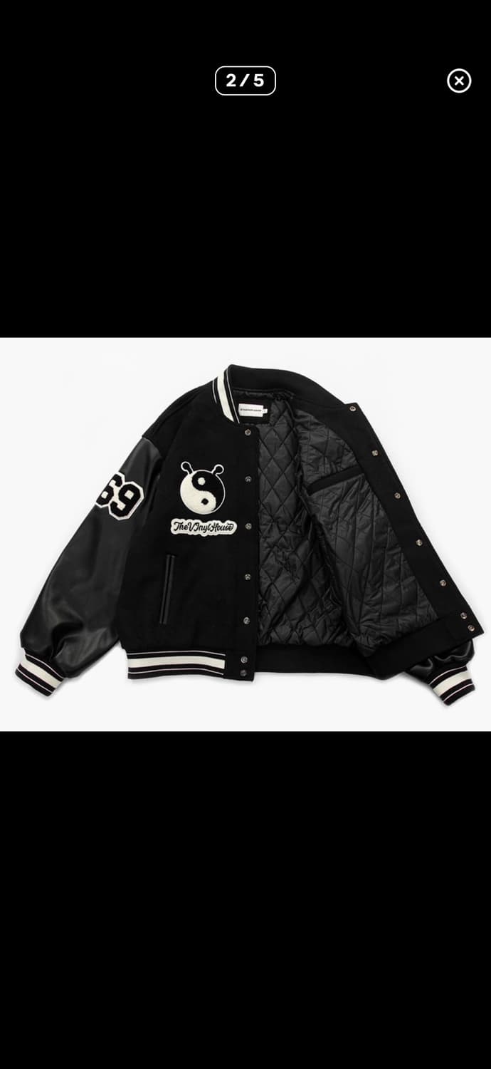 더바이닐하우스 바시티 자켓 블랙 M 상품이미지2