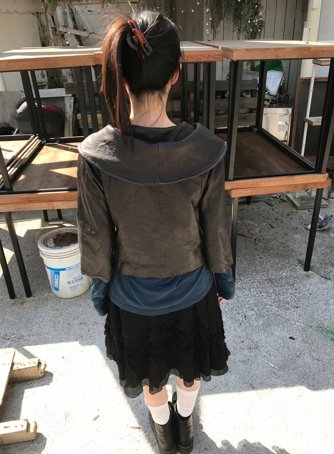 vintage real leather jacket 상품이미지5