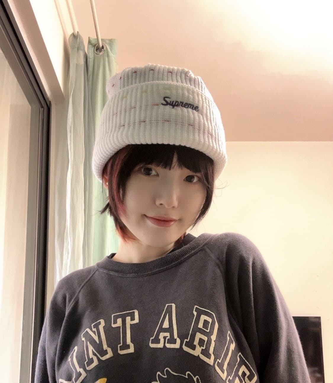 슈프림 로고 브라운 비니 상품이미지3