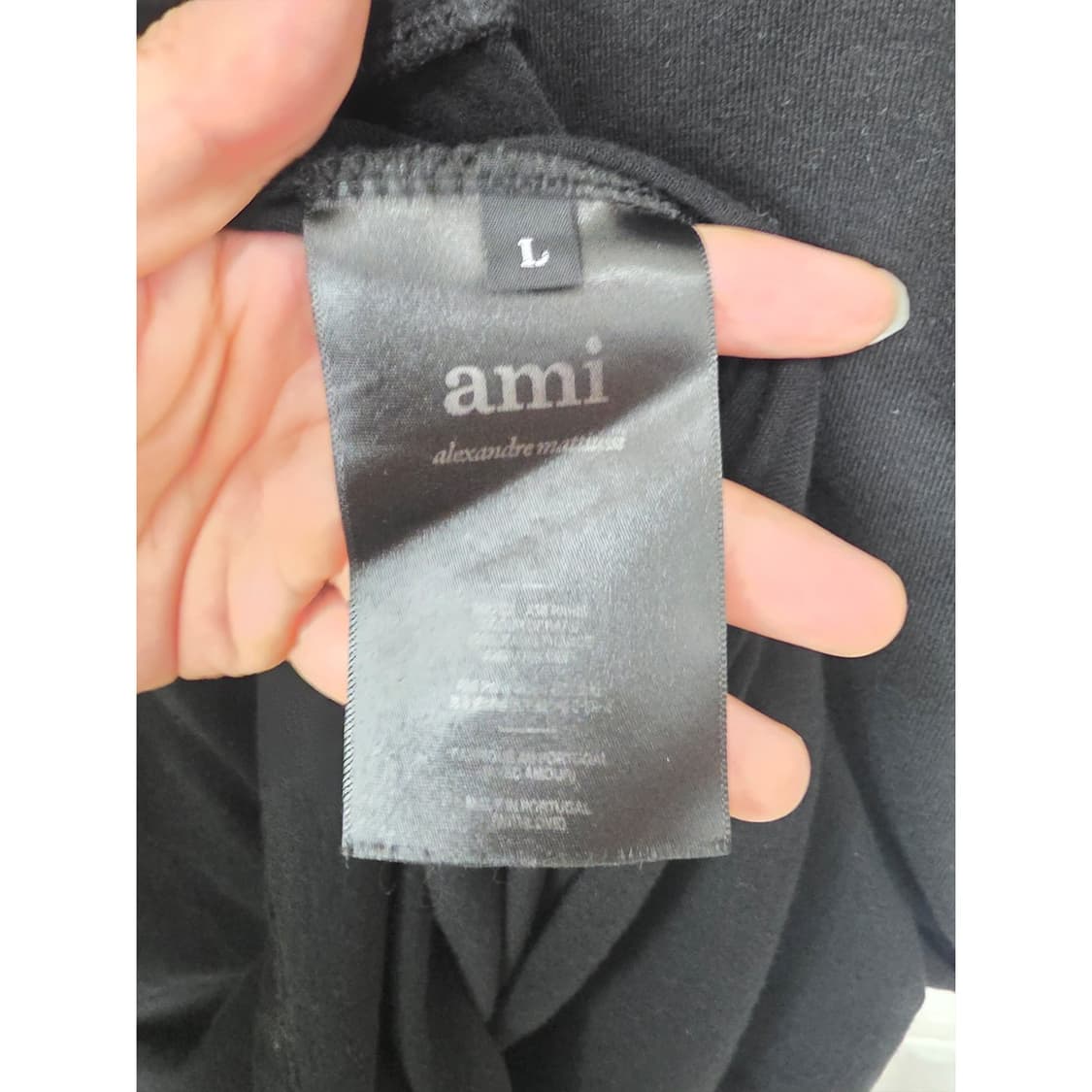 아미 AMI 알렉상드르 마티우시 하트 로고 반팔티  L 상품이미지3