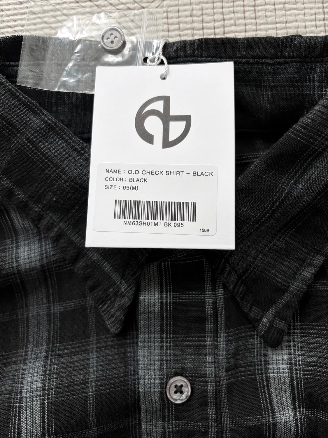 노매뉴얼 O.D CHECK SHIRT - BLACK 상품이미지5