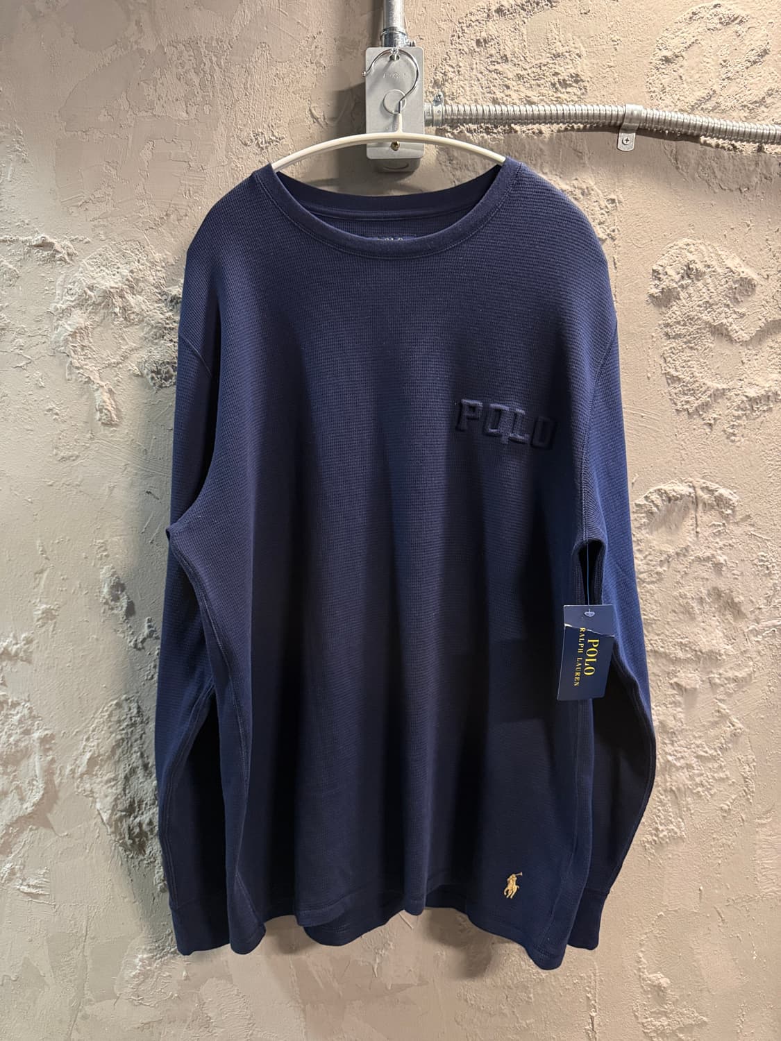 폴로 랄프로렌 와플 텍스처 슬리프웨어 롱슬리브 네이비 XL 상품이미지1