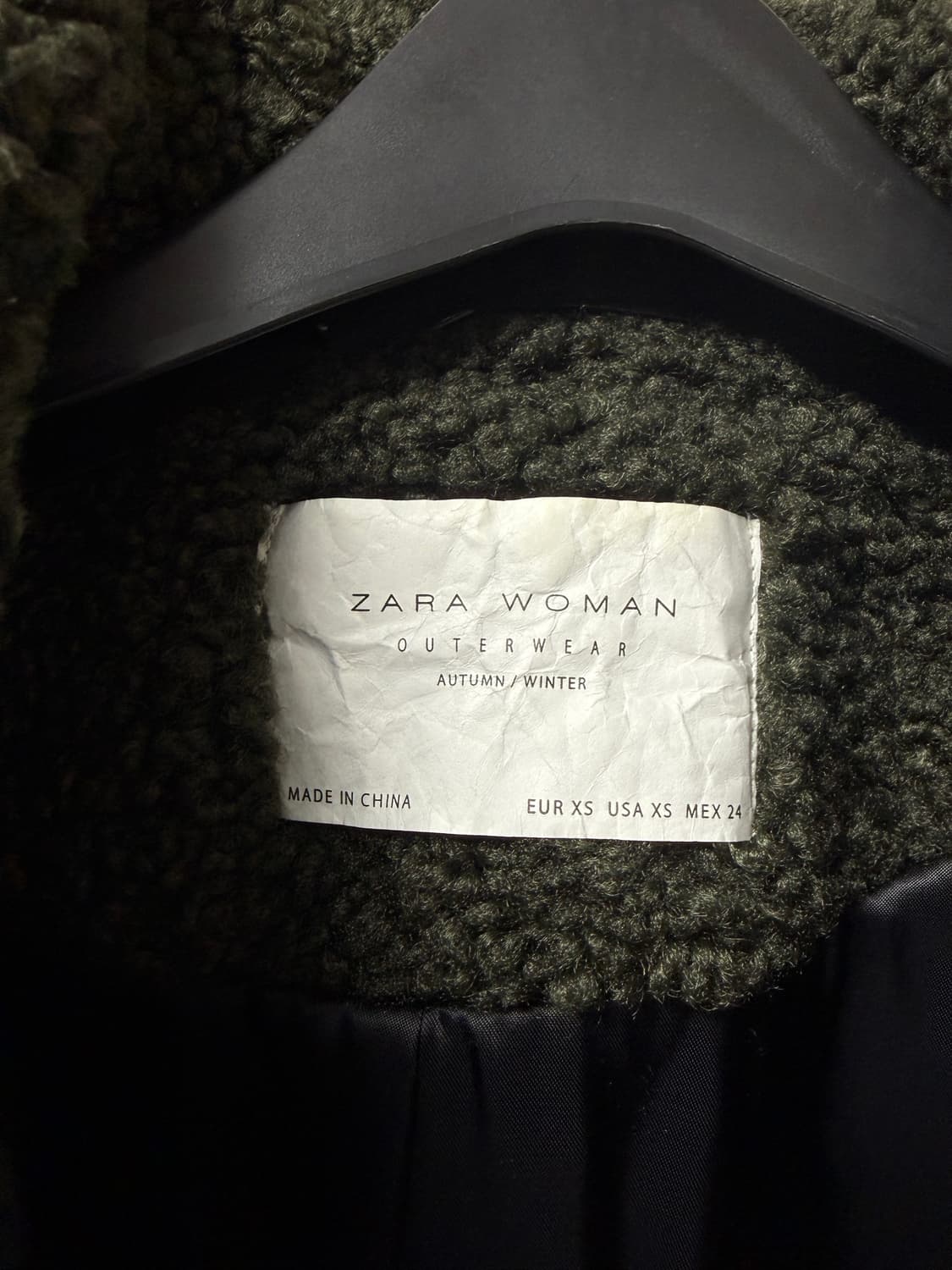 자라 테디베어 코트 여자 xs사이즈 상품이미지4