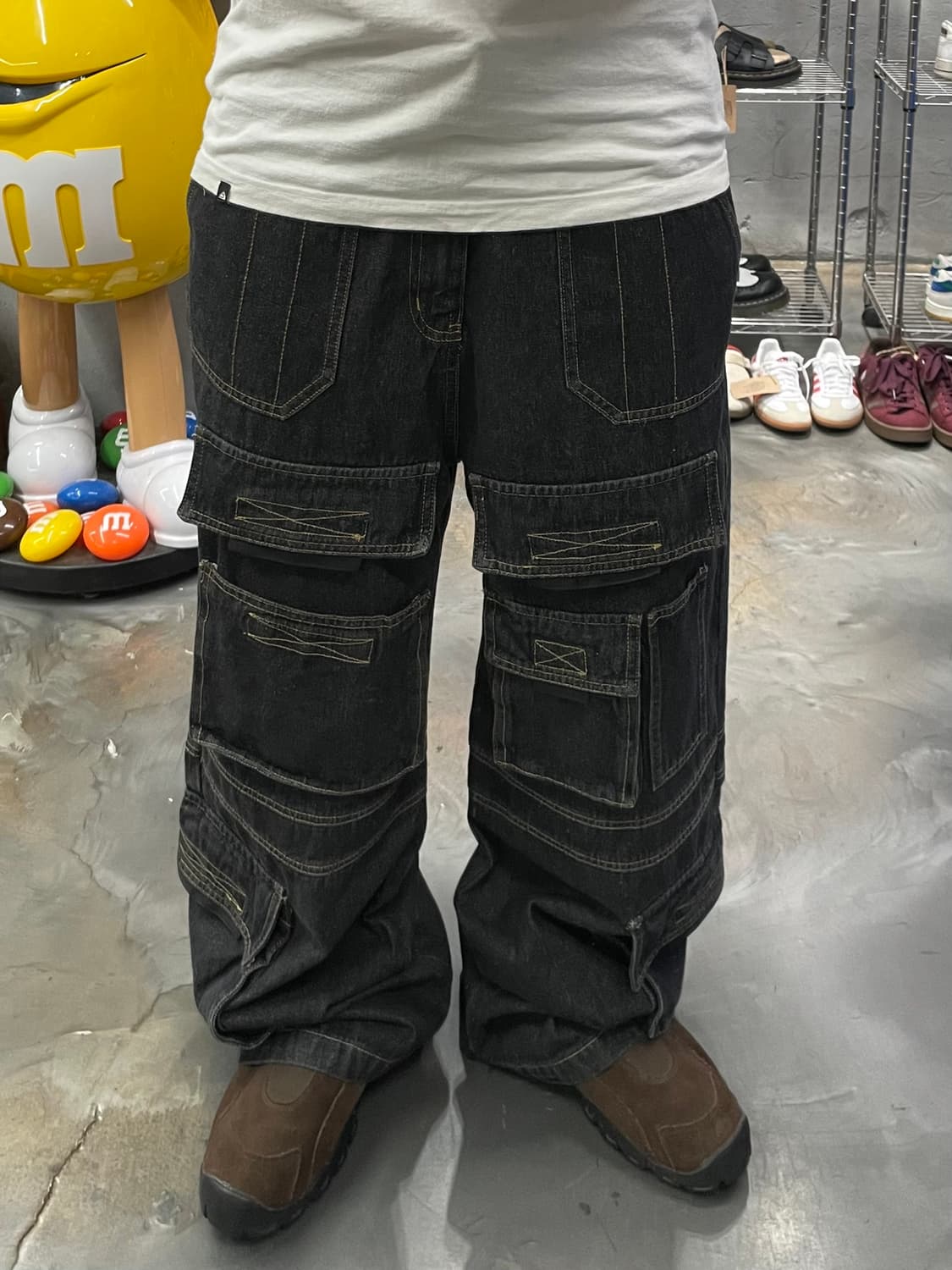 로어링라드 멀티포켓 와이드 데님팬츠 상품이미지8