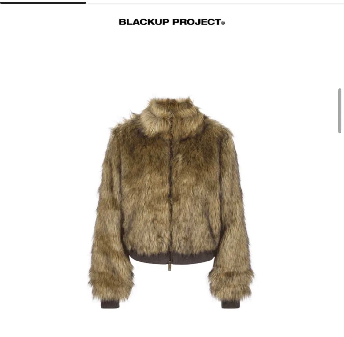 새거급처)블랙업 라뷰 투톤 하이넥 퍼자켓 퍼 점퍼 보헤미안서울 미스치프 상품이미지6