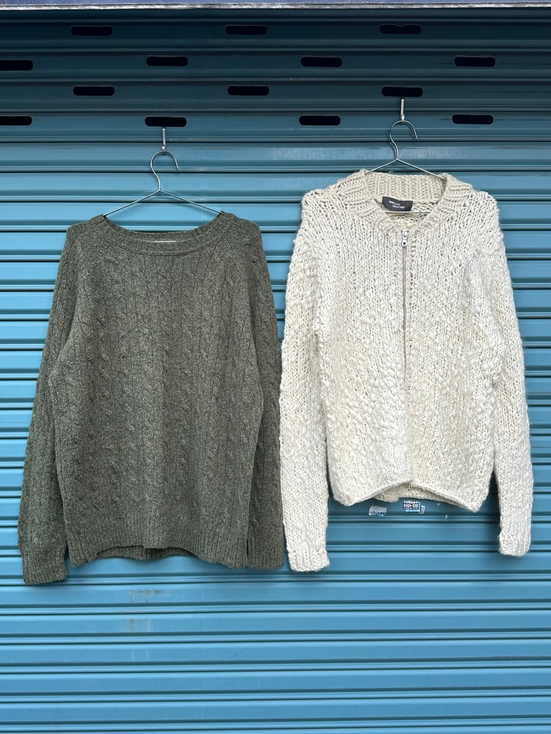 LL BEAN green material detail knitwear 상품이미지1
