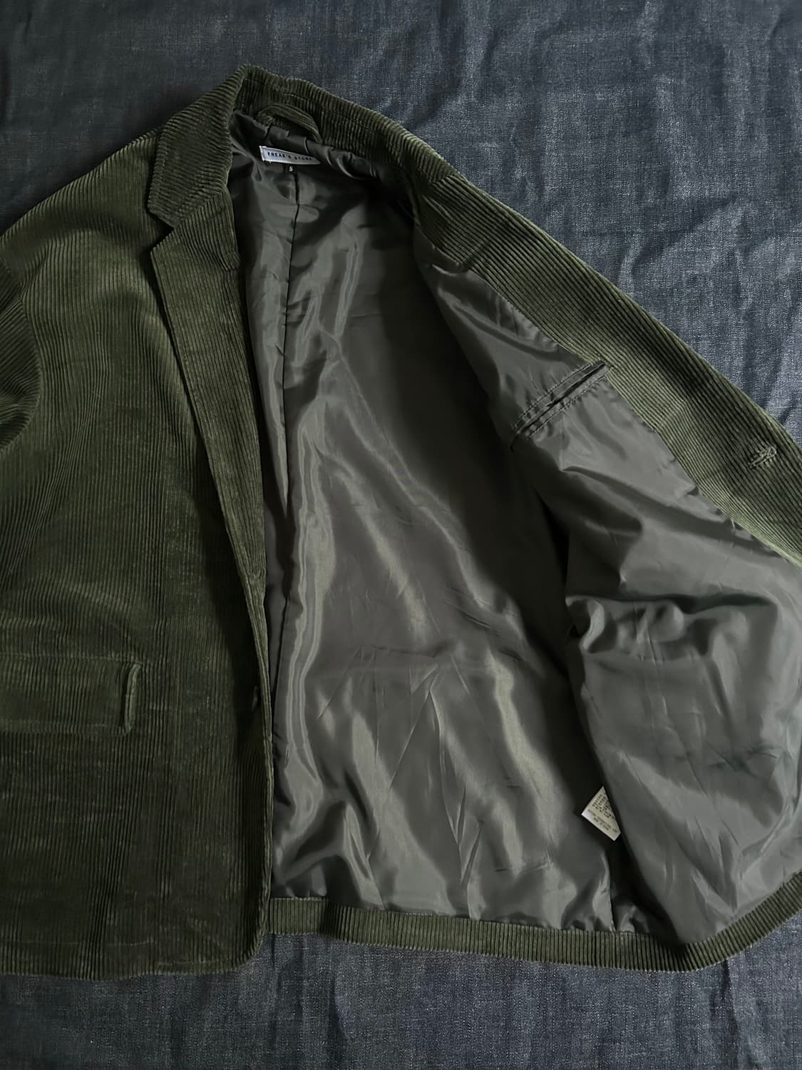 Freak's store 19AW 딥그린 코듀로이 블레이저 상품이미지5