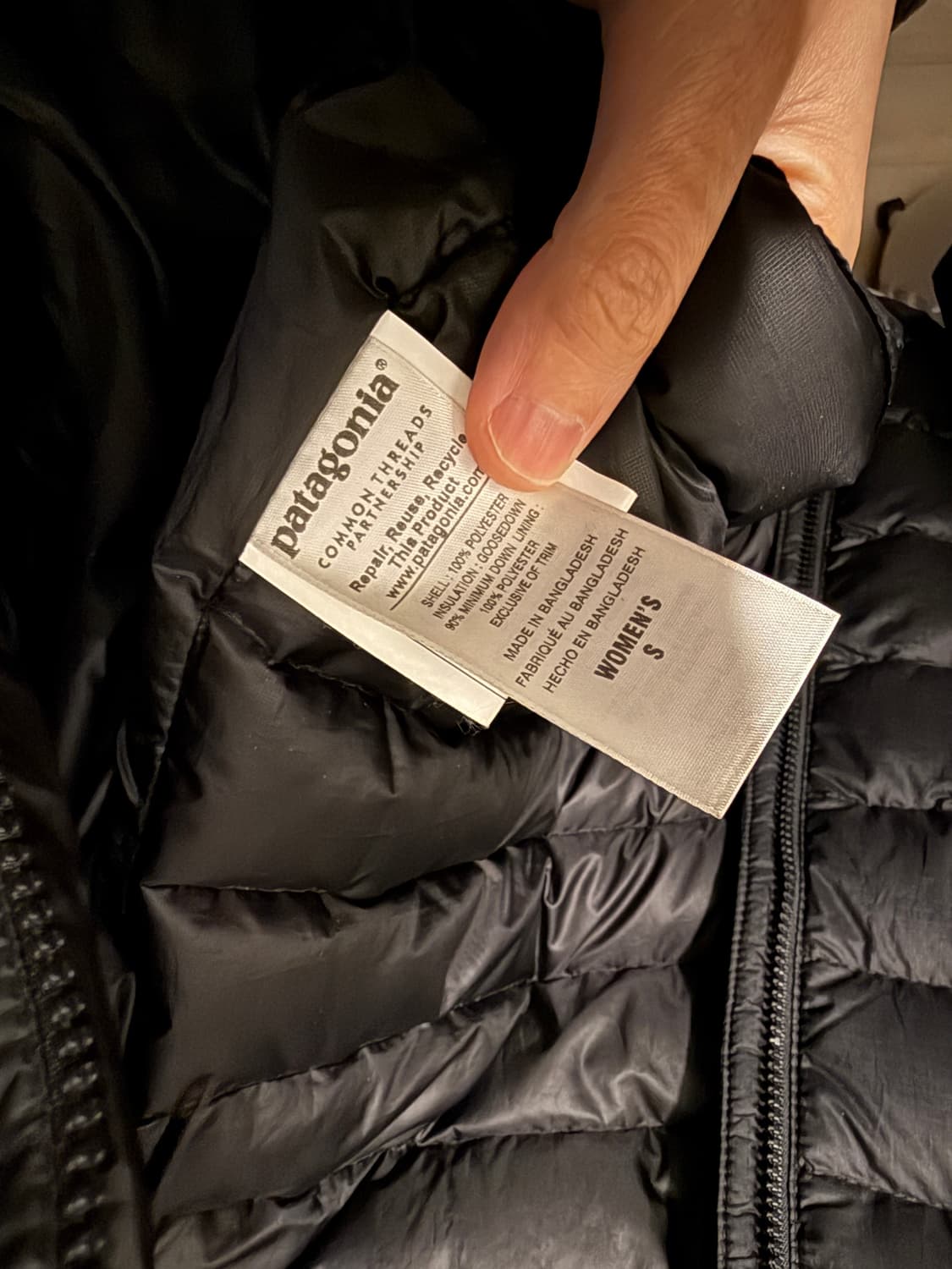 (W) 파타고니아 다운 스웨터 블랙 S 상품이미지5