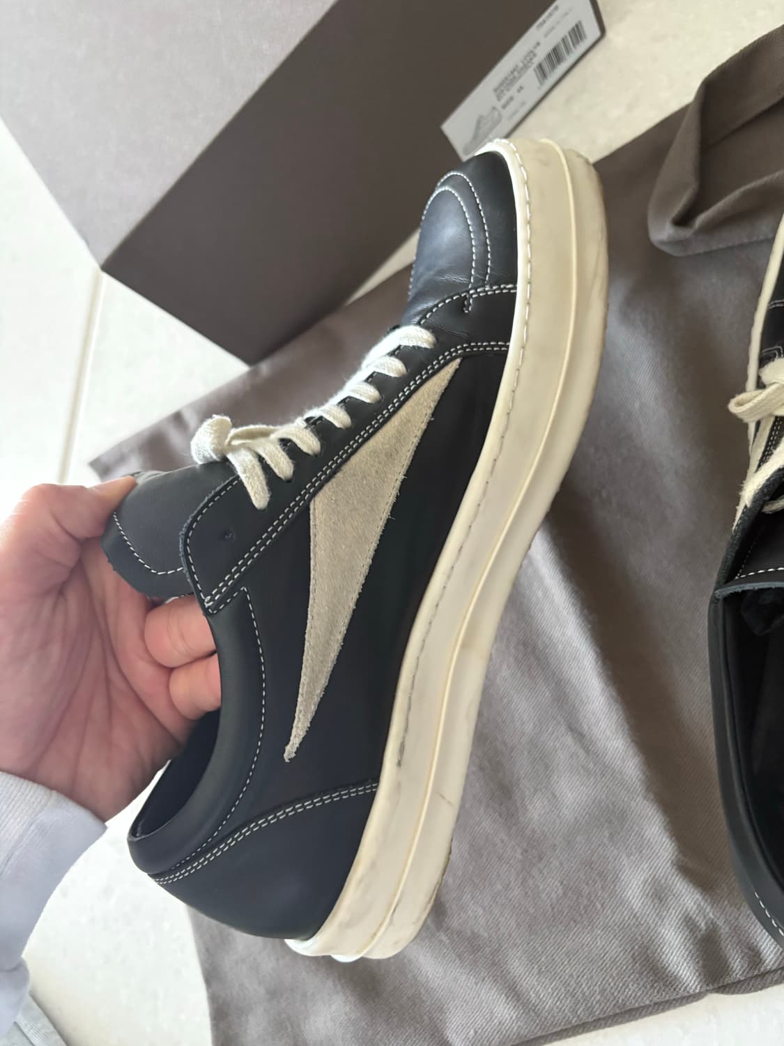 25fw릭오웬스 릭반스 레더 44 블랙판매 상품이미지4