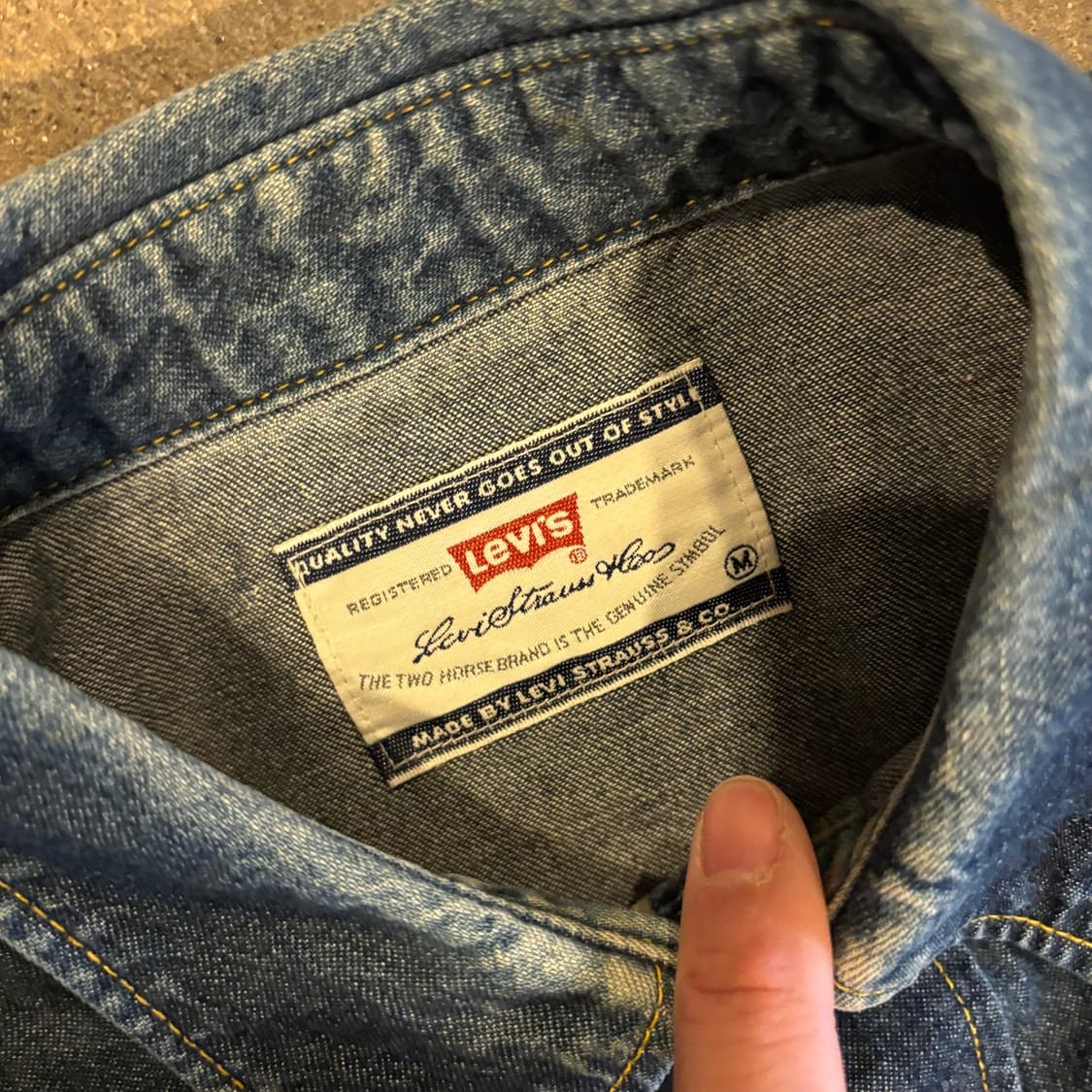 90년대 일본 리바이스 더블티스 웨스턴 셔츠 셀비지 상품이미지3