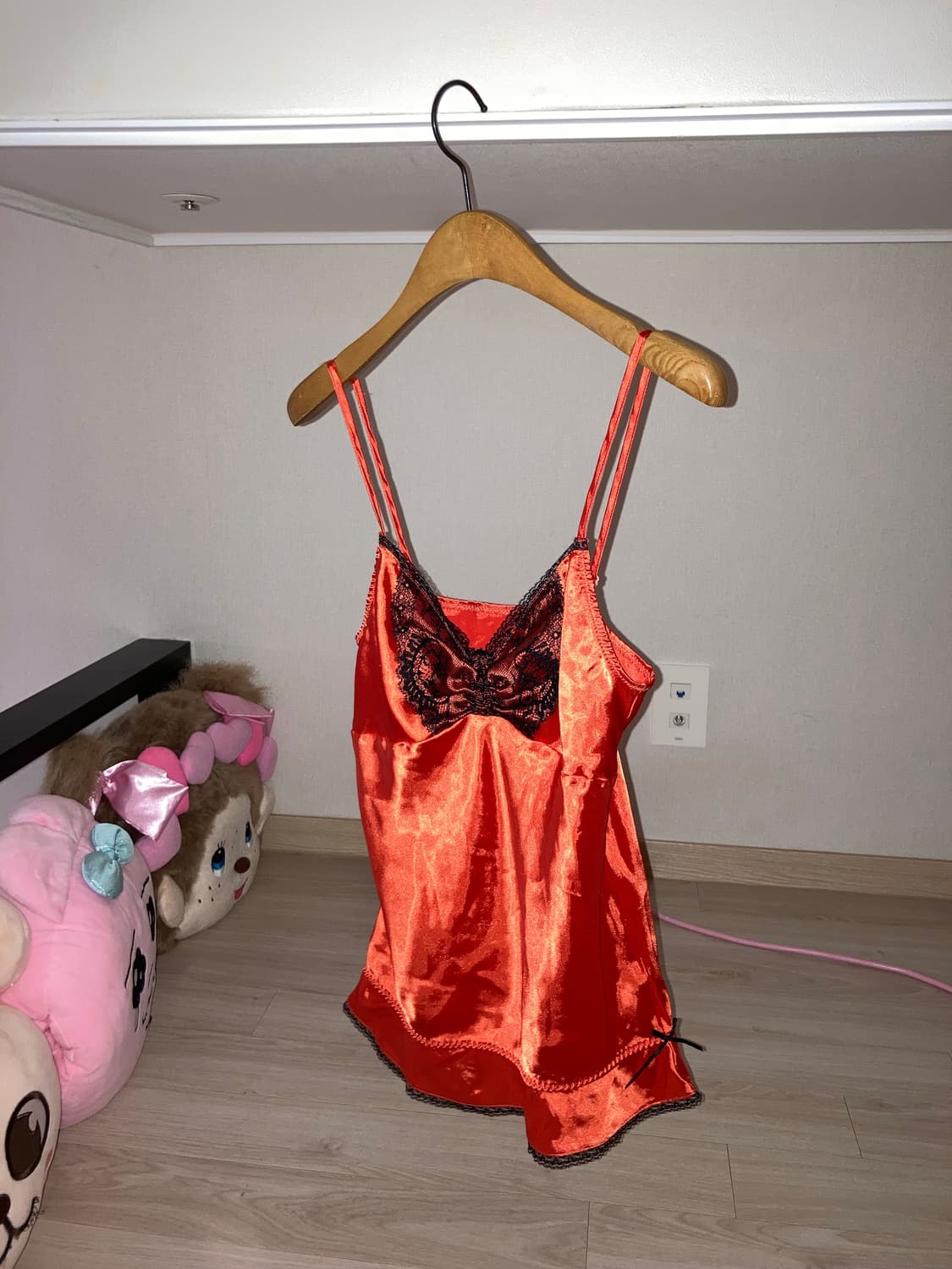 긱시크 고딕펑크 갸루 지뢰계 슬리브리스 시스루 가디건 레드 유광 숄더백  상품이미지4