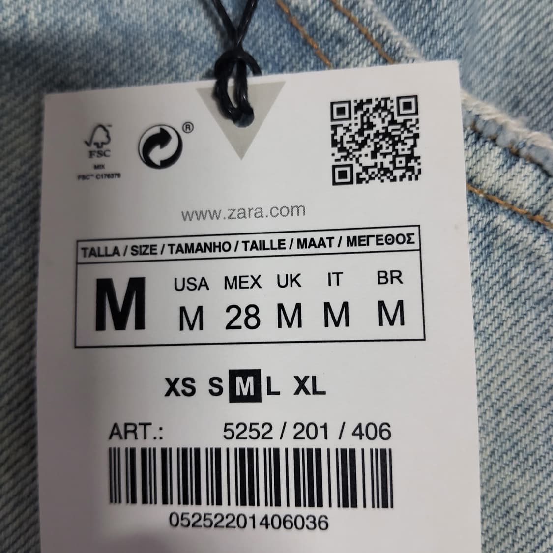 자라 ZARA 데님 크롭탑 뷔스티에 나시탑 데님탑 m 55 상품이미지6