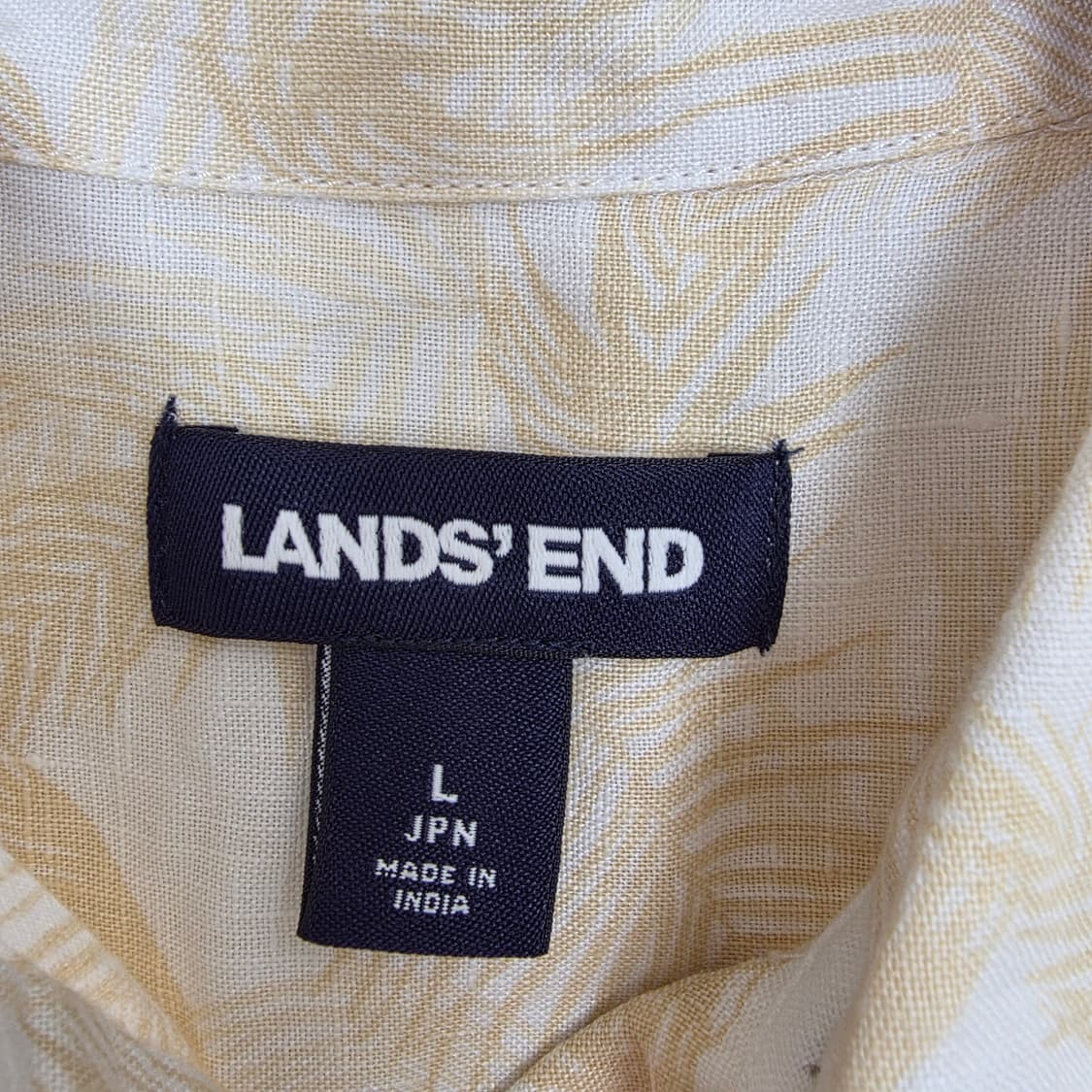 LANDS END 린넨100 야자수 패턴 반팔 셔츠 상품이미지9