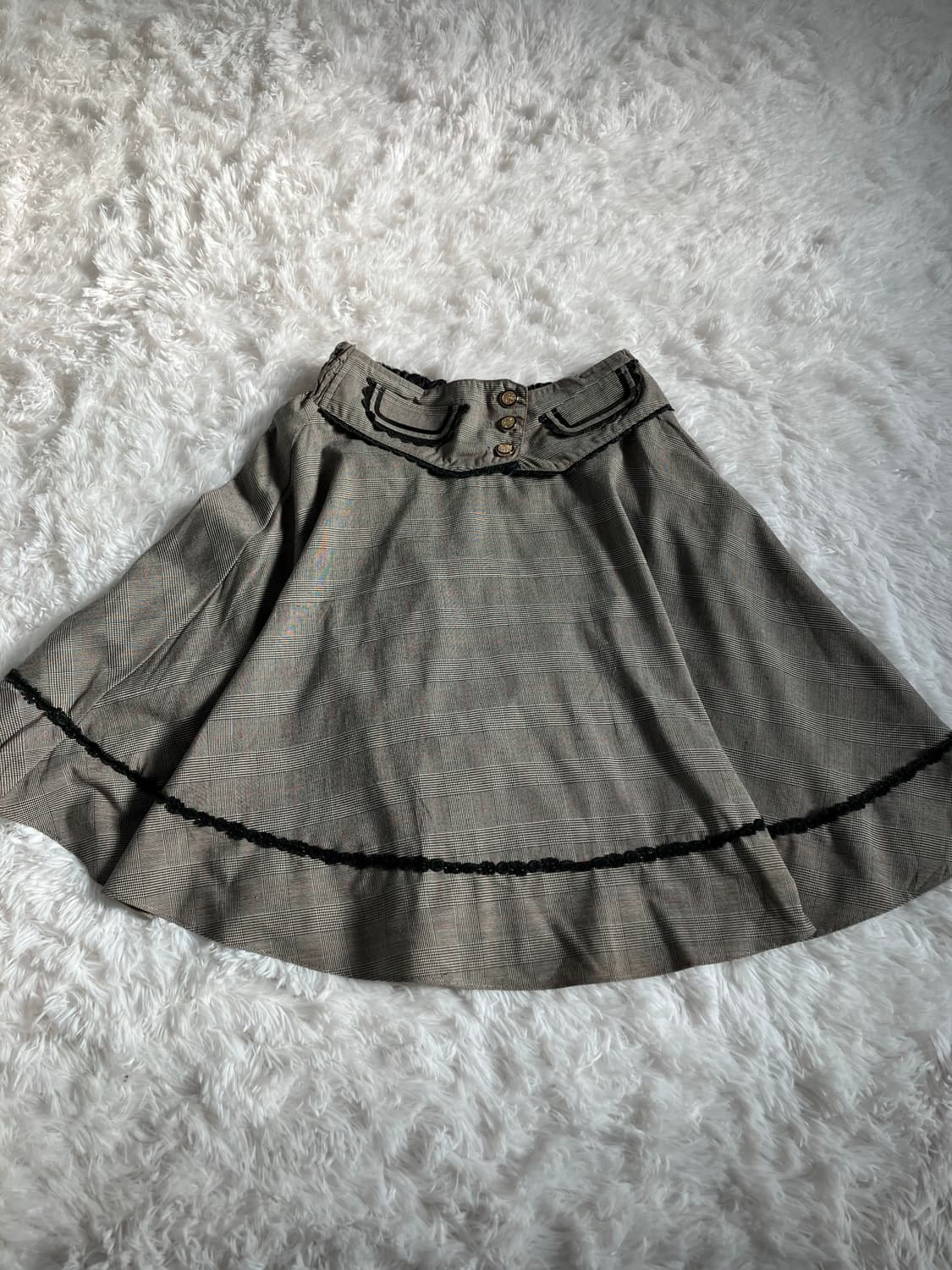 빈티지 액시스팜 체크 레이스 스커트 y2k 스트릿 갸루 펑키 일본빈티지7 상품이미지2
