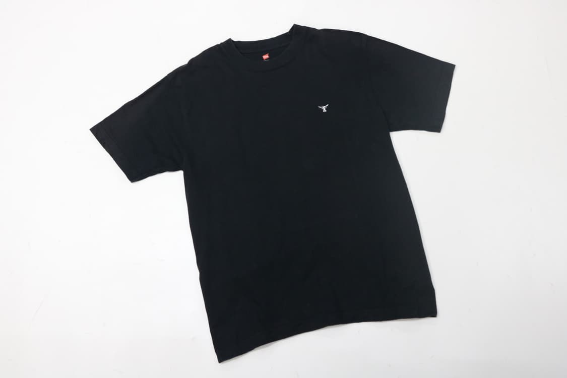 Hanes 헤인즈 비피 BEEFY-T 불소 자수 블랙 반팔 티셔츠 (M) 상품이미지2