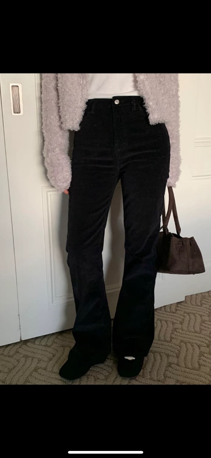 Unusually 블랙데님 세미부츠컷 팬츠 상품이미지1