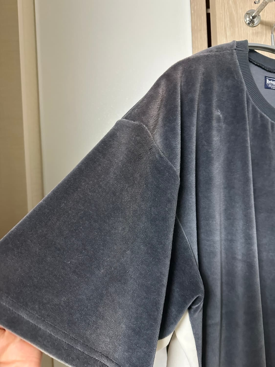 헤리티지플로스 벨루어 포켓 반팔티 차콜 ( XL ) 상품이미지7