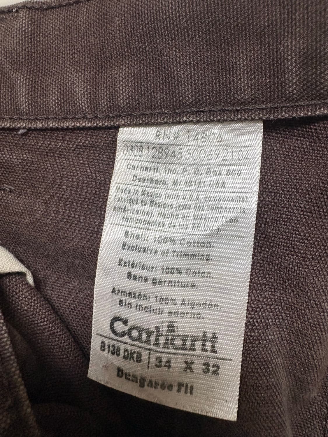 칼하트 b138 더블니 다크브라운(34x32) 상품이미지7