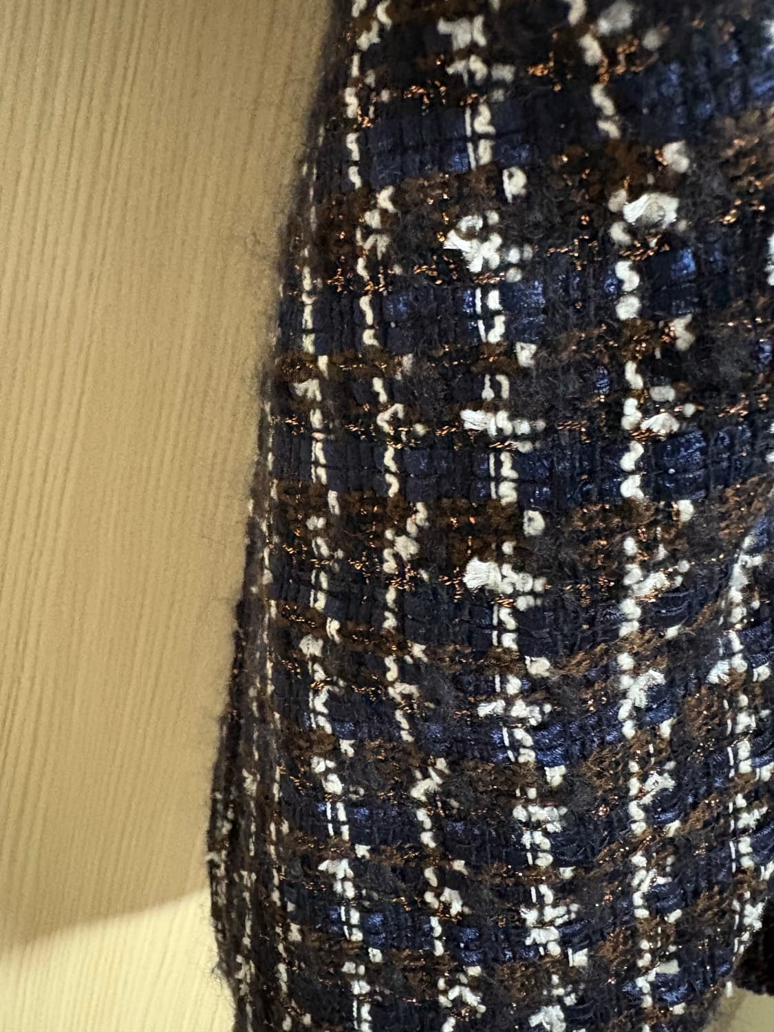 우영미 24fw 트위드 트랙 자켓 브라운 48 상품이미지5