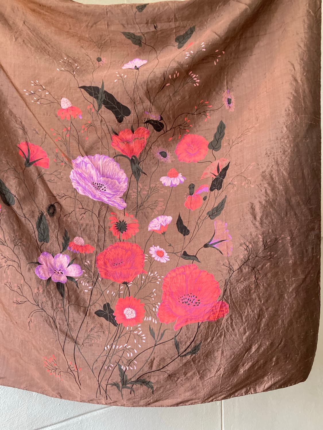 에스닉 브라운 플라워 스카프 상품이미지3