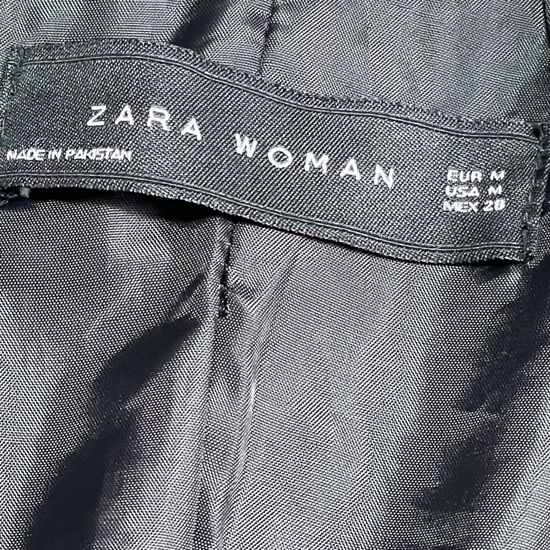 [M] 자라 여성 가죽 라이더 자켓 블랙 상품이미지2