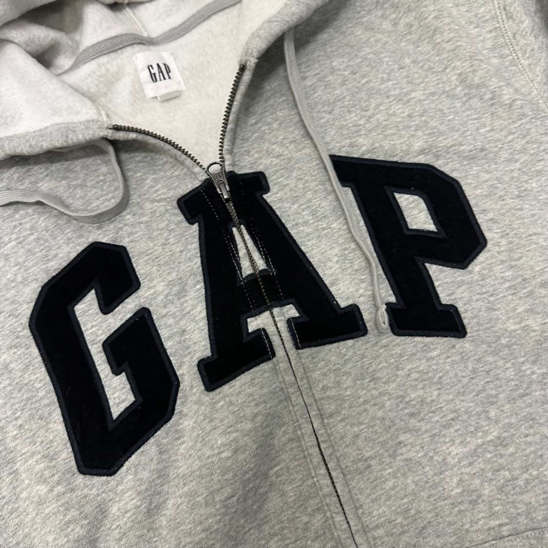 GAP 갭 기모 후드집업 그레이 L 상품이미지3