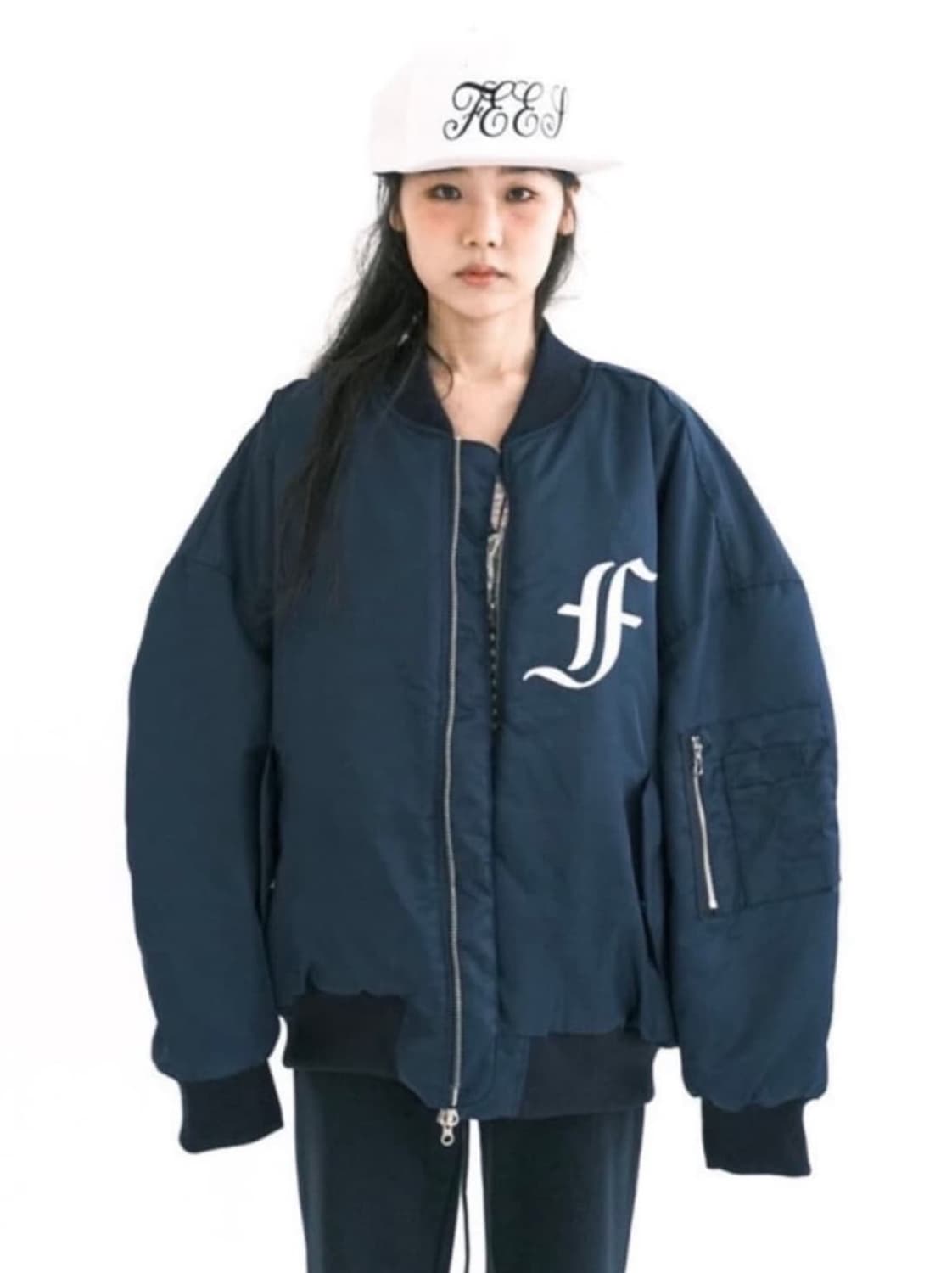 샵페어리 봄버자켓 네이비 판매합니다 상품이미지1