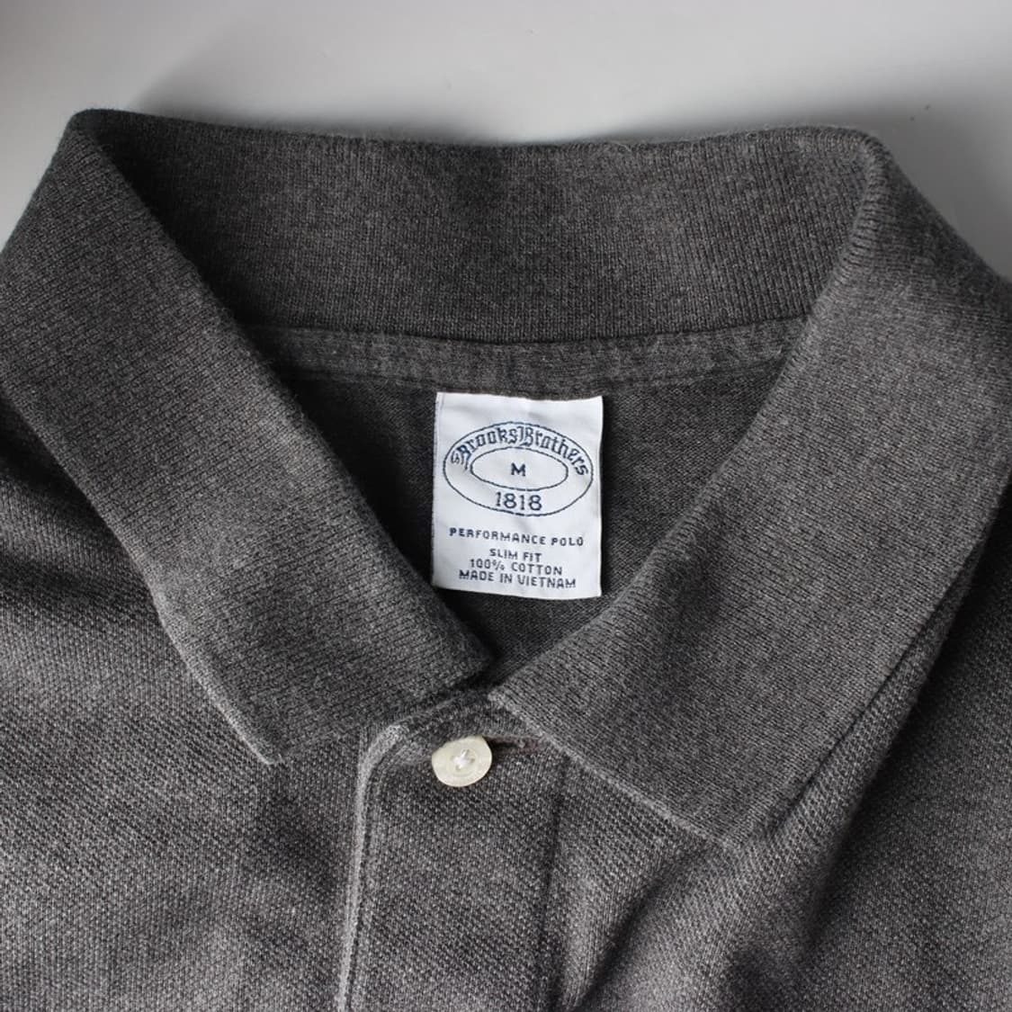 브룩스브라더스 다크그레이 골든플리스 폴로티 M 상품이미지5