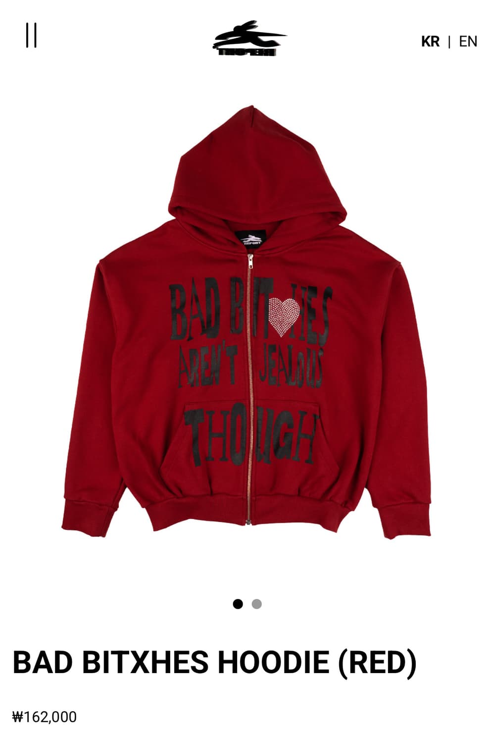 제노리포트 배드비치스 후드집업 레드 판매 상품이미지1