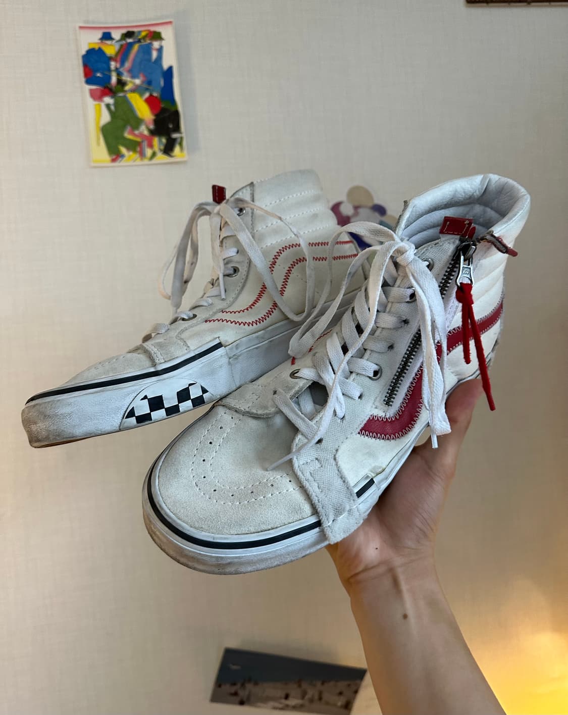 Vans Sk8 하이 리이슈 캡 레이싱 레드 270 상품이미지1