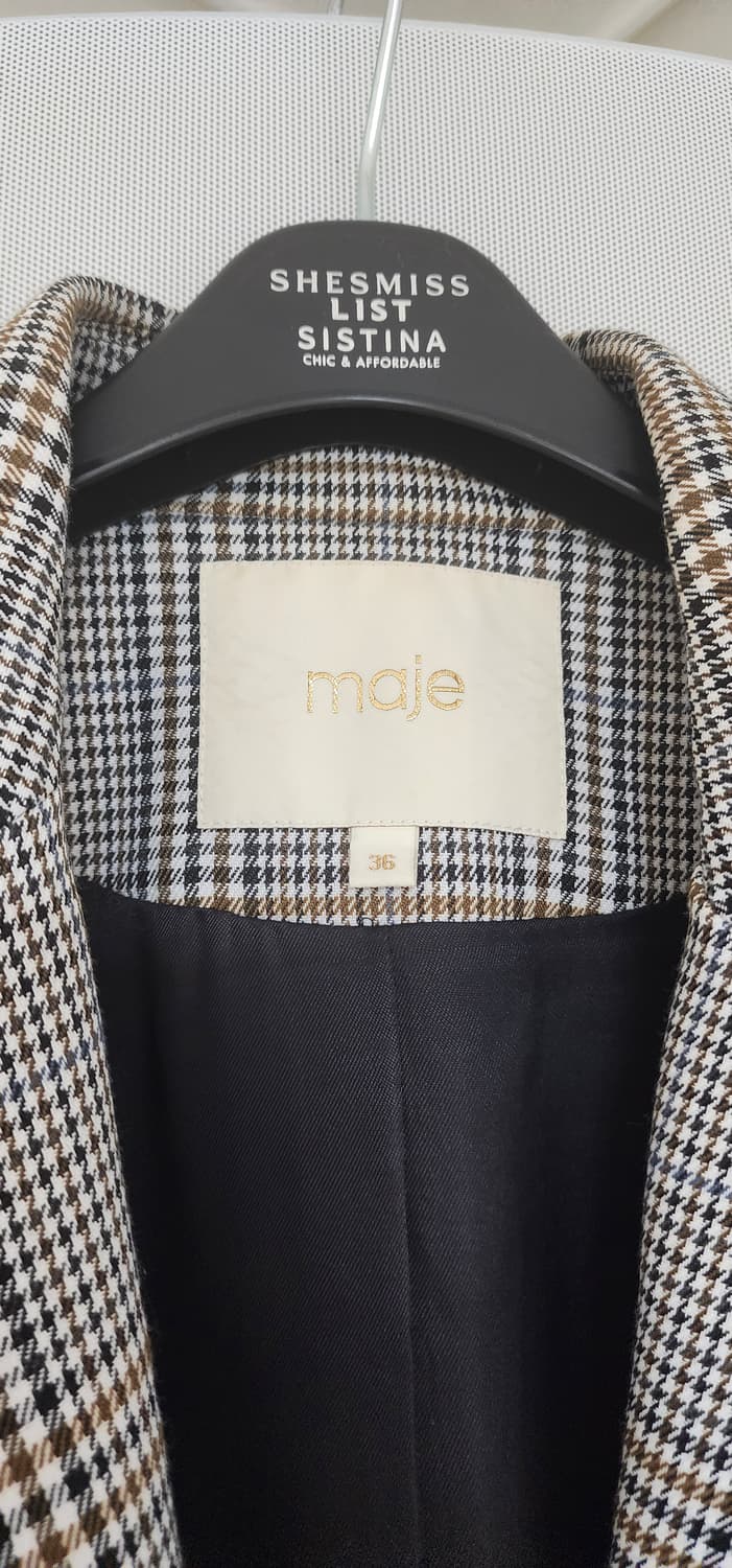 마쥬 비카르 자켓 블레이져 그레이체크 55 상품이미지5