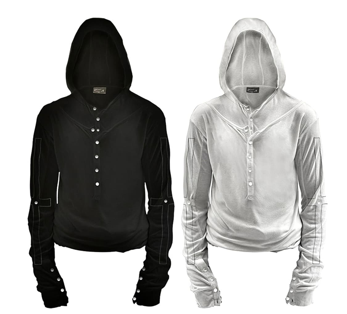 PAIKI 비엑세스 파이키 크로스 레이어드 후드 슬리브 티셔츠 상품이미지1