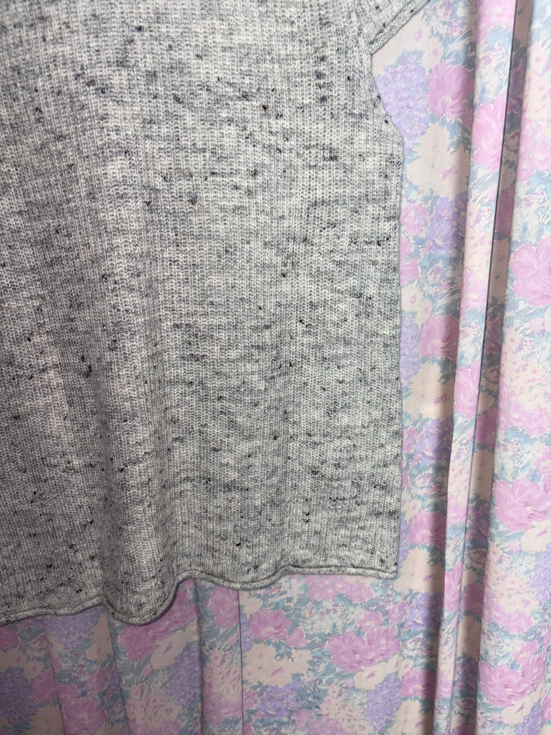 그레이 보카시 반소매 니트 상품이미지9