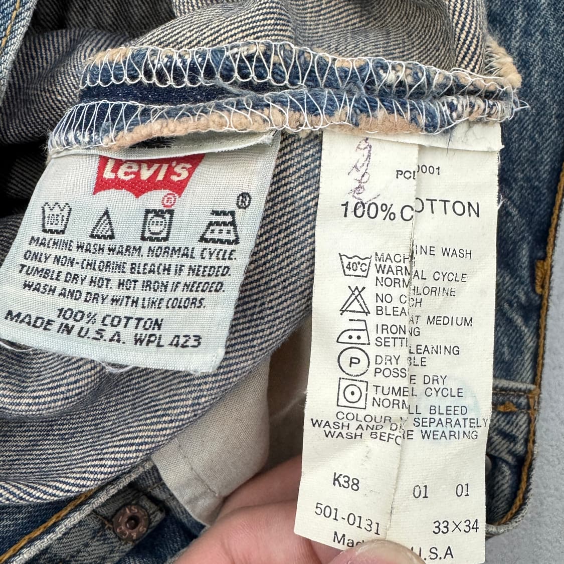 리바이스 00s USA 501 워싱 데님팬츠 상품이미지10