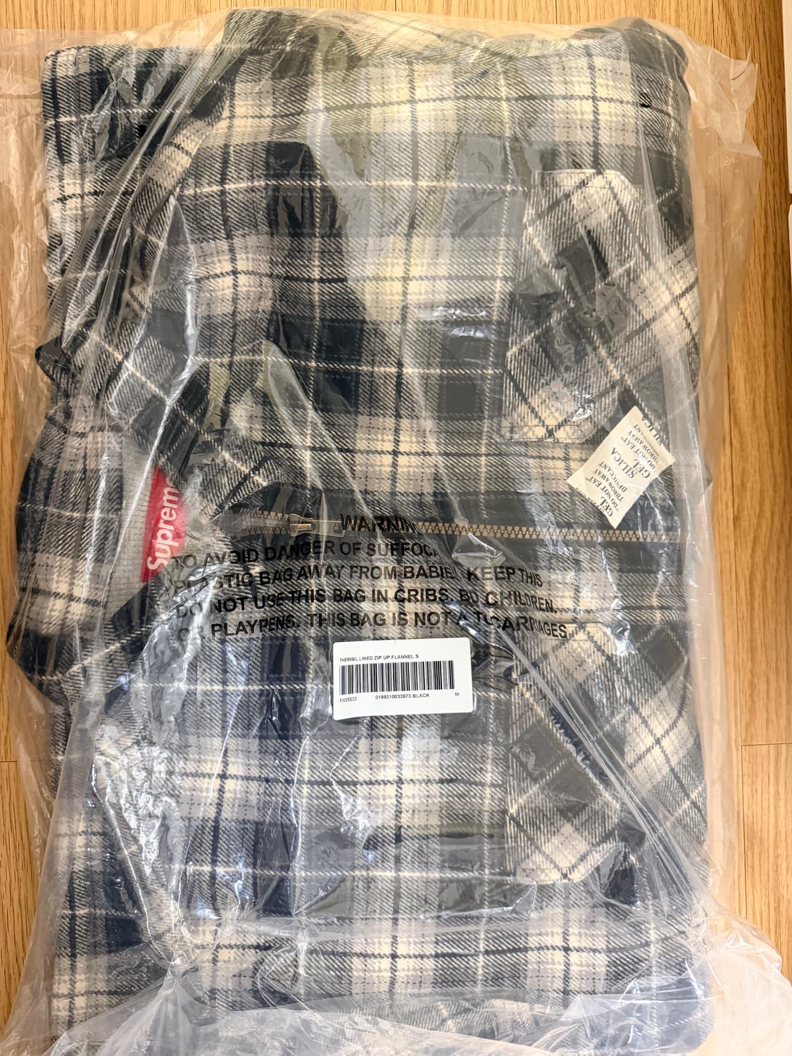 (새제품) 슈프림 써멀 라인드 집업 플란넬 셔츠 블랙 - 25FW(M) 상품이미지3
