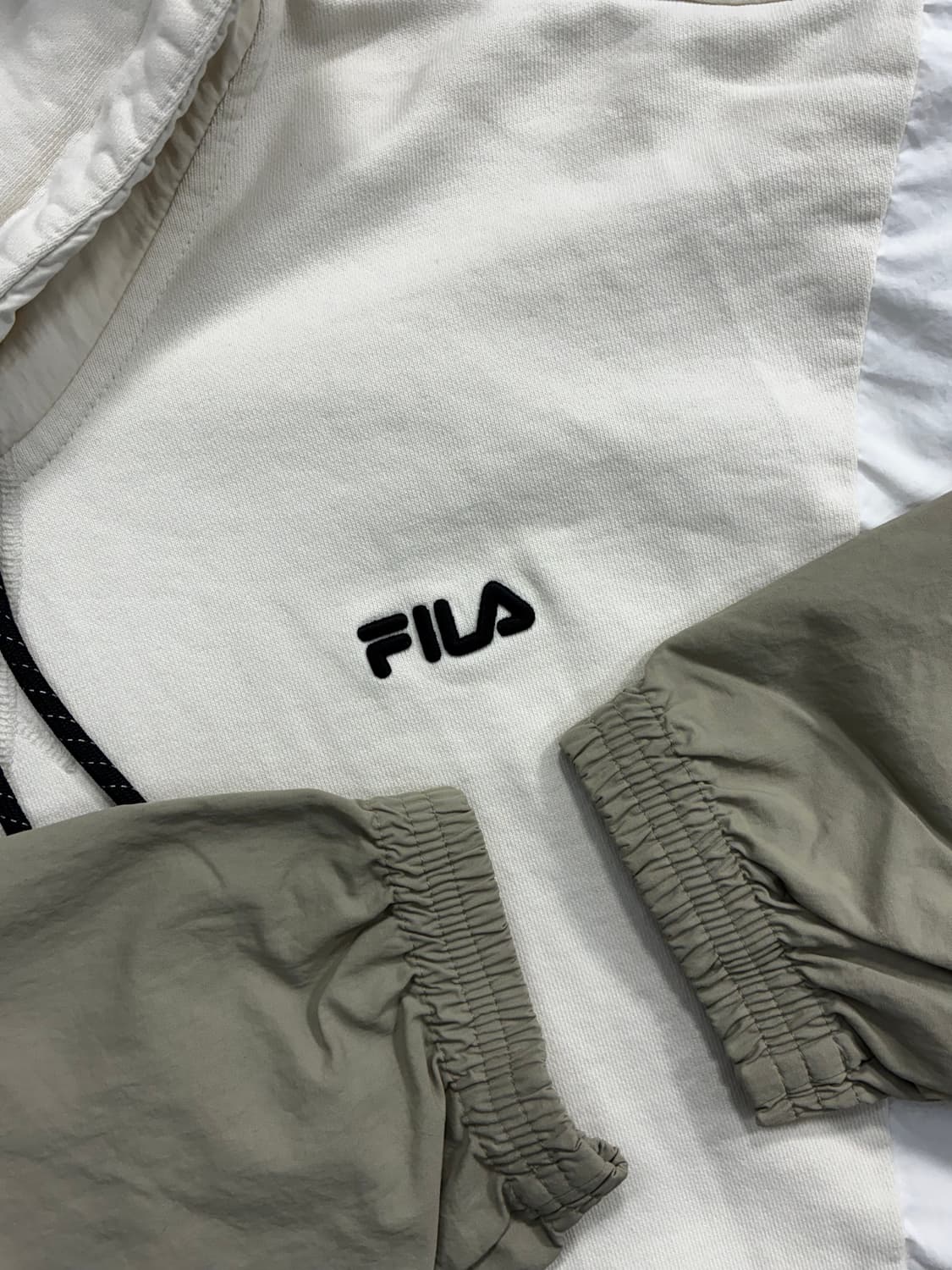 휠라 오버핏 우븐 믹스 아노락 XL 상품이미지6