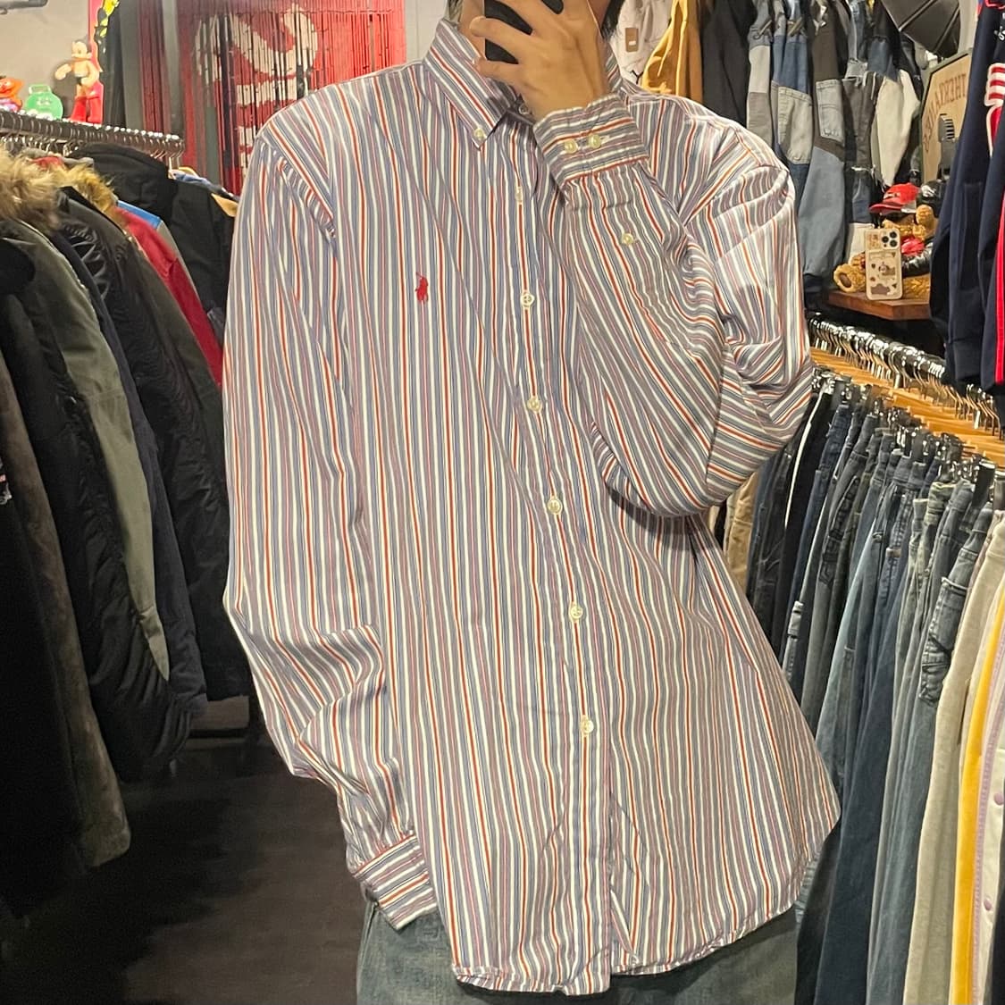 [IM] Polo 폴로 스트라이프 레드 포니 긴팔셔츠 상품이미지5