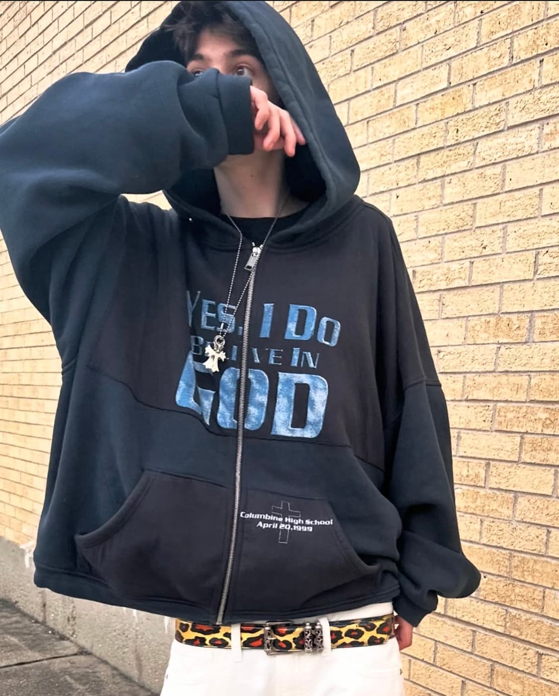 Yes i do believe in god zip up L 상품이미지4